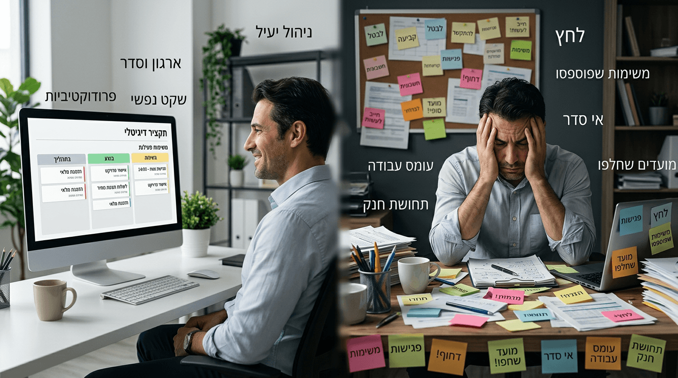 המחשה של מעבר מכאוס בסיכום שיחות לתהליך מסודר ומדויק
